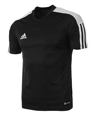 Adidas Youth Tiro ESS T-Shirts Run Black Soccer Casual Kid Tee Shirt HE7176
