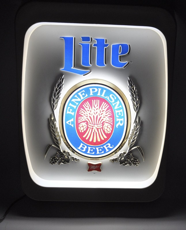 【ジャンク】80&#39;s Miller Lite Beer ライトサイン 看板 ジャンク】80's Miller Lite Beer ライトサイン 看板