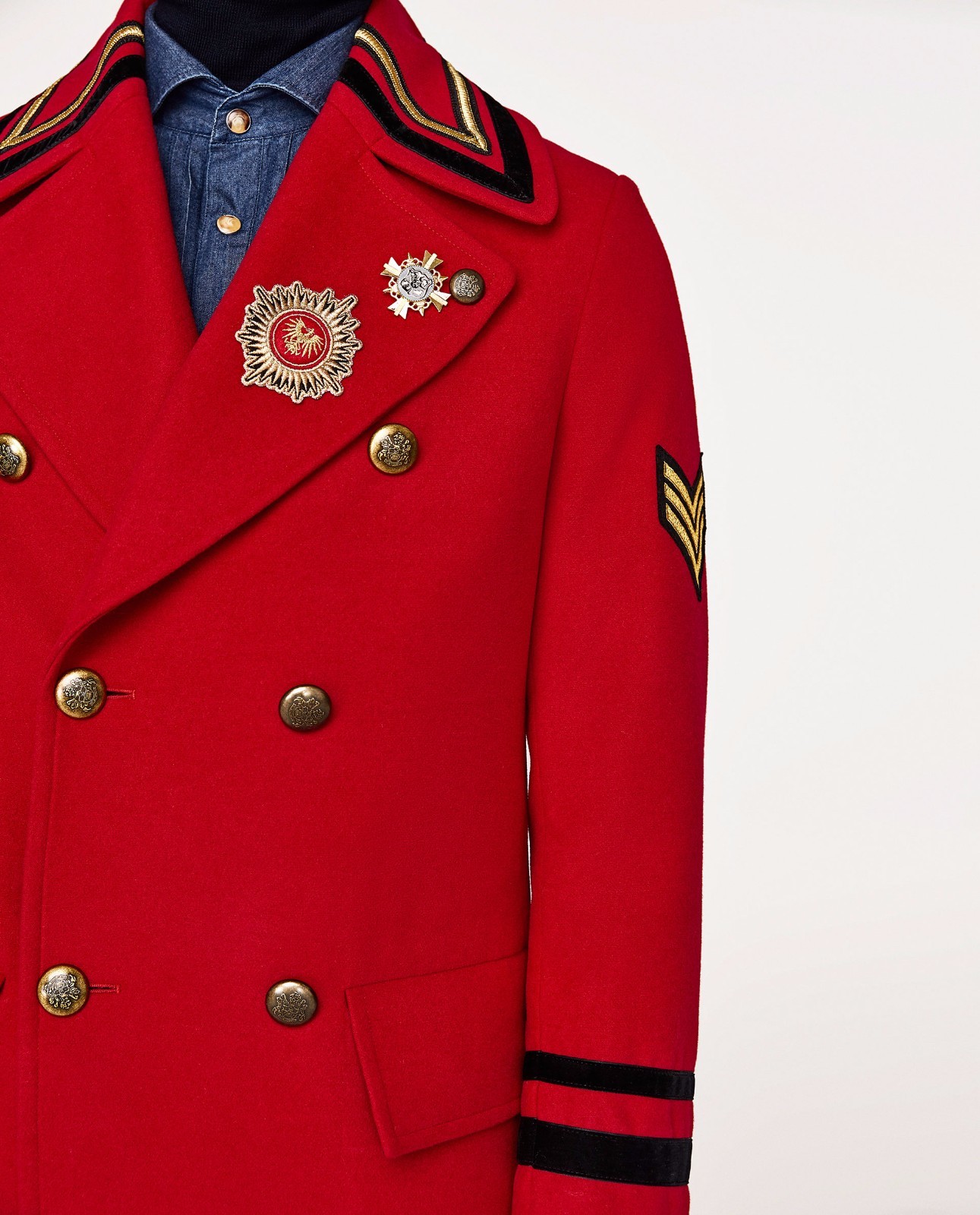 zara red coat 2018