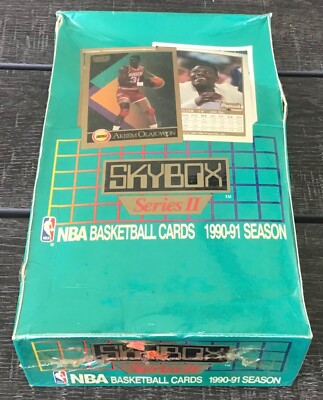1990-91 SkyBox Basketball Series II Trading Cards Factory Sealed Wax Box
