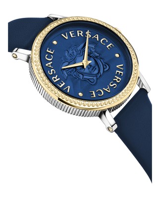 Pre-owned Versace Womens V-dollar Two Tone 37mm Strap Fashion Watch