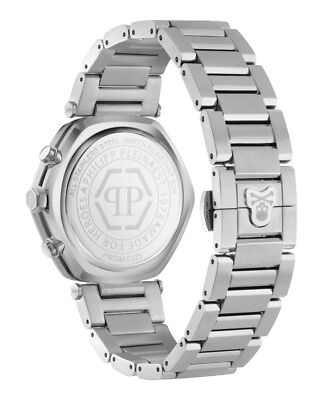 Pre-owned Philipp Plein Mens The Hexagon Stainless Steel 42mm Bracelet Fashion Watch