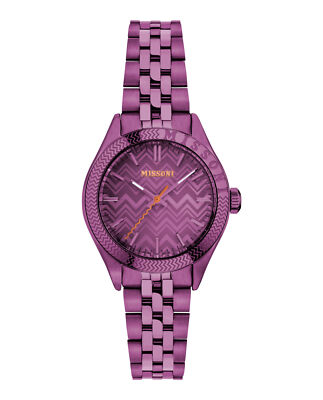 Pre-owned Missoni Womens  Classic Burgundy 34mm Bracelet Fashion Watch