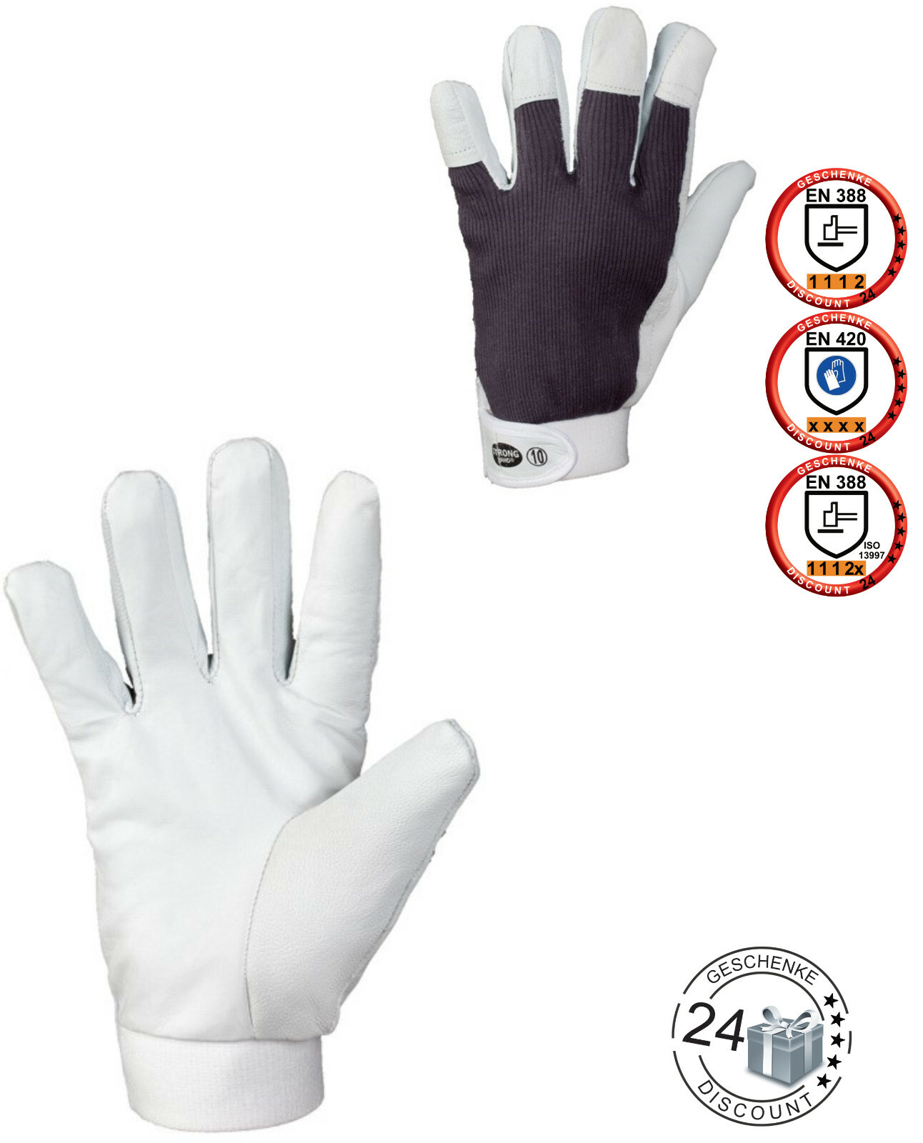 Arbeitshandschuhe Nappa Leder Montage Schutz Lager Handschuhe mit Klettverschlus