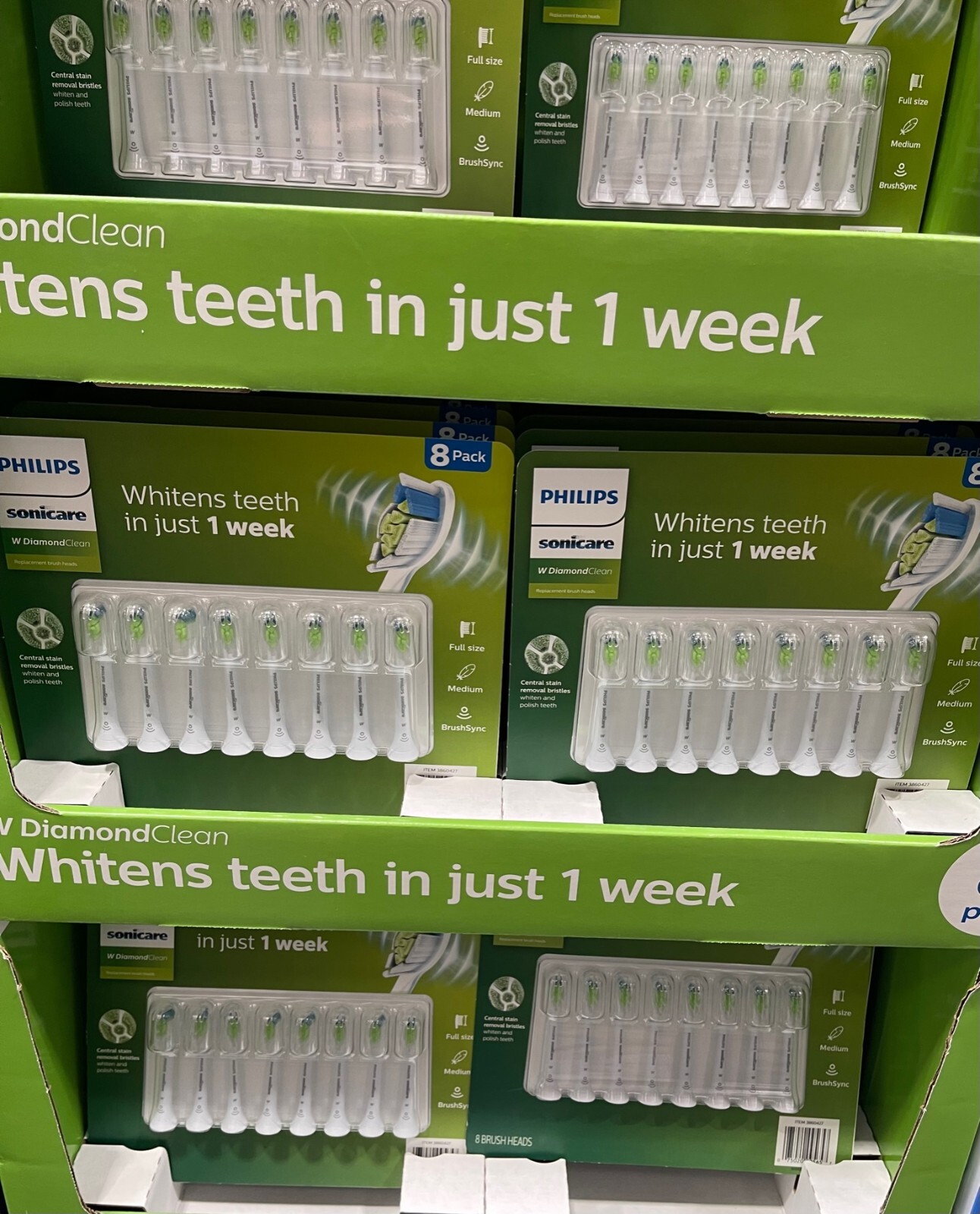 8 Pack Philips Sonicare DiamondClean Brushsync Replacement