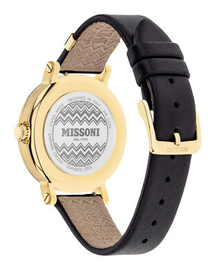 Pre-owned Missoni Womens  Melrose Ip Yellow Gold 36mm Strap Fashion Watch