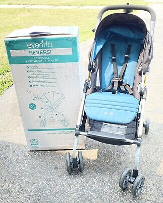 Evenflo Reversi Reversible Lightweight Compact Baby Stroller Blue 14112423