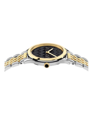 Pre-owned Missoni Womens  Zigzag Lover Two Tone 34mm Bracelet Fashion Watch