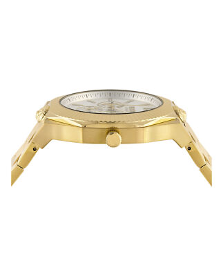 Pre-owned Versus Versace Mens Echo Park Multifunction Gold 42mm Bracelet Fashion Watch