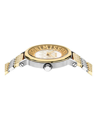 Pre-owned Missoni Womens  Melrose Two Tone 36mm Bracelet Fashion Watch