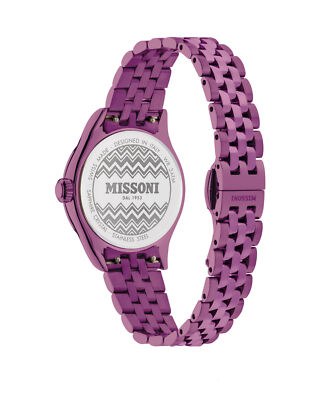Pre-owned Missoni Womens  Classic Burgundy 34mm Bracelet Fashion Watch