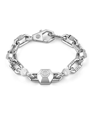 Philipp Plein Mens Plein Edge Cable Chain Bracelet