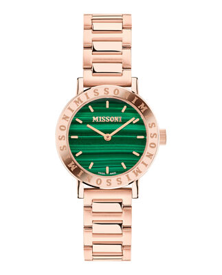 Pre-owned Missoni Womens Rose Gold 34mm Bracelet Fashion Watch