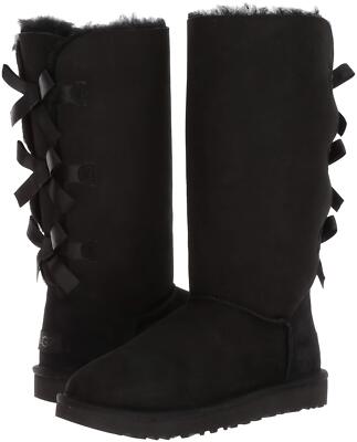 Pre-owned Ugg Bailey Bow Tall Ii Boots Black