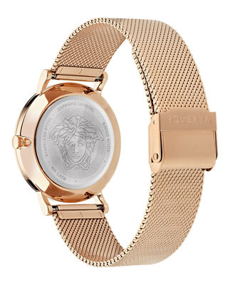 Pre-owned Versace Womens  Generation Rose Gold 36mm Bracelet Fashion Watch