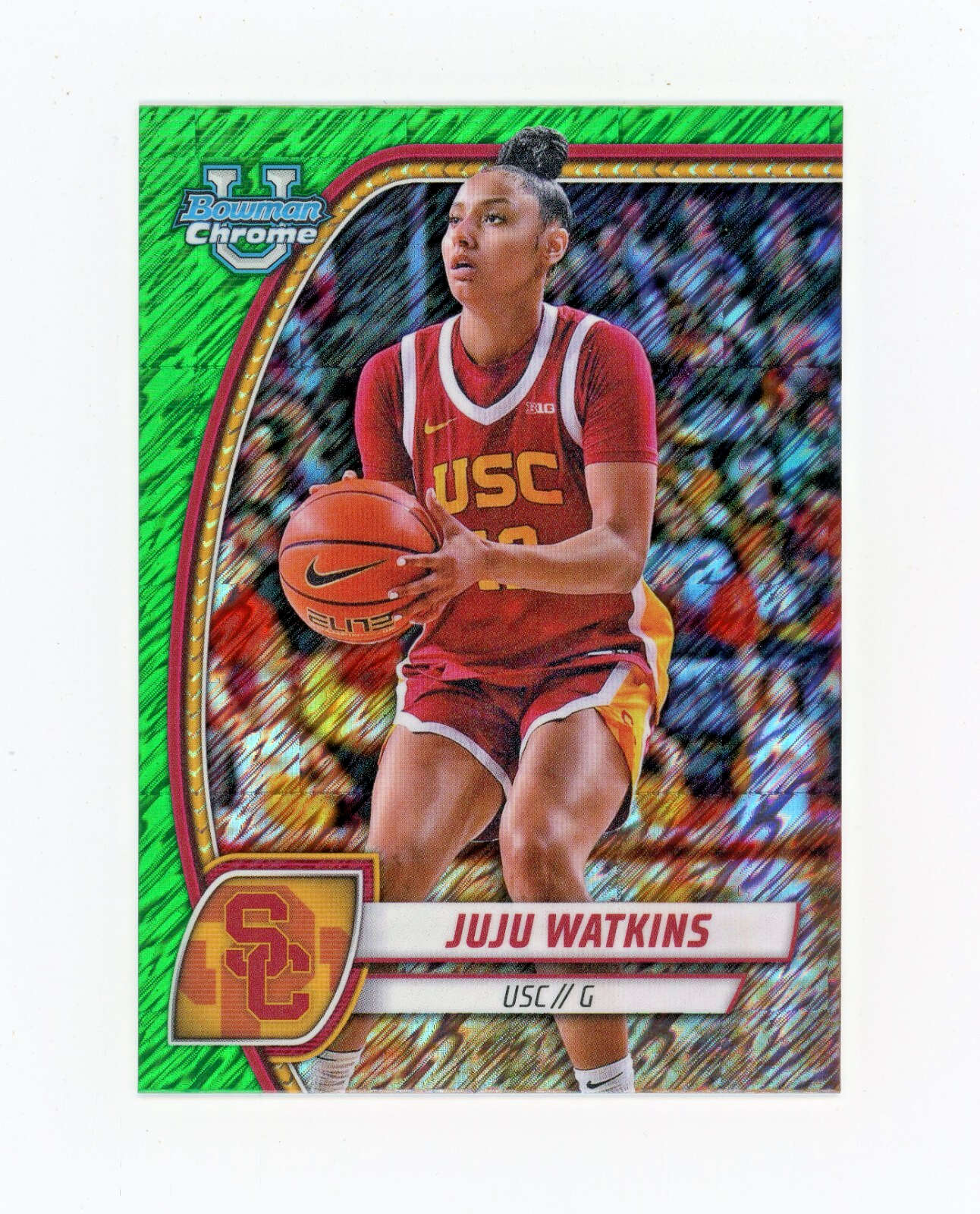JUJU WATKINS 2024-25 Bowman U Chrome Green Shimmer Rc #37