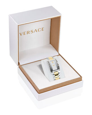 Pre-owned Versace Mens  Flair Two Tone 27.8mm Bracelet Fashion Watch