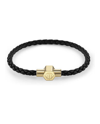 Philipp Plein Mens Plein Enigma Calf Leather Bracelet