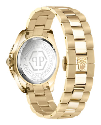 Pre-owned Philipp Plein Mens Gmt-i Challenger Gold 44mm Bracelet Fashion Watch