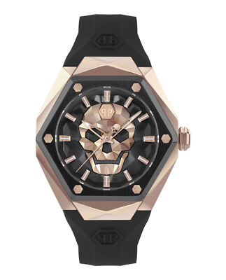 Philipp Plein Mens  Two Tone 45mm Strap Fashion Watch
