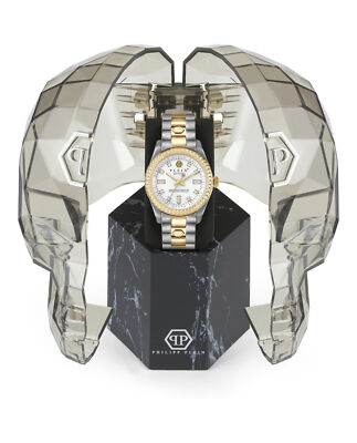 Pre-owned Philipp Plein Womens Queen Two Tone 36mm Bracelet Fashion Watch