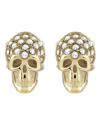 Philipp Plein Mens Plein Enigma Crystal Stud Earrings