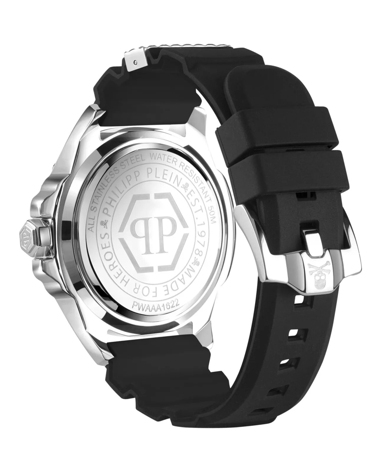 Pre-owned Philip Plein Philipp Plein The Skull Quartz Black Dial Men's Watch Pwaaa1622