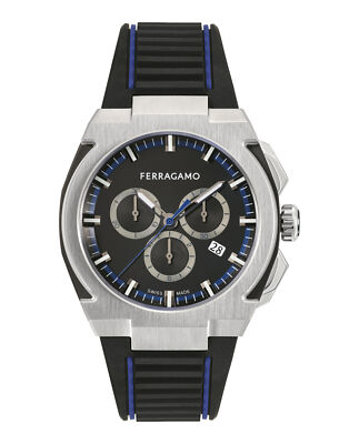 Ferragamo Мужские модные часы Ferragamo Supreme Chrono с ремешком из нержавеющей стали диаметром 43 мм