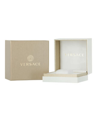 Pre-owned Versace Womens Greca Logo Two Tone 41mm Bracelet Fashion Watch