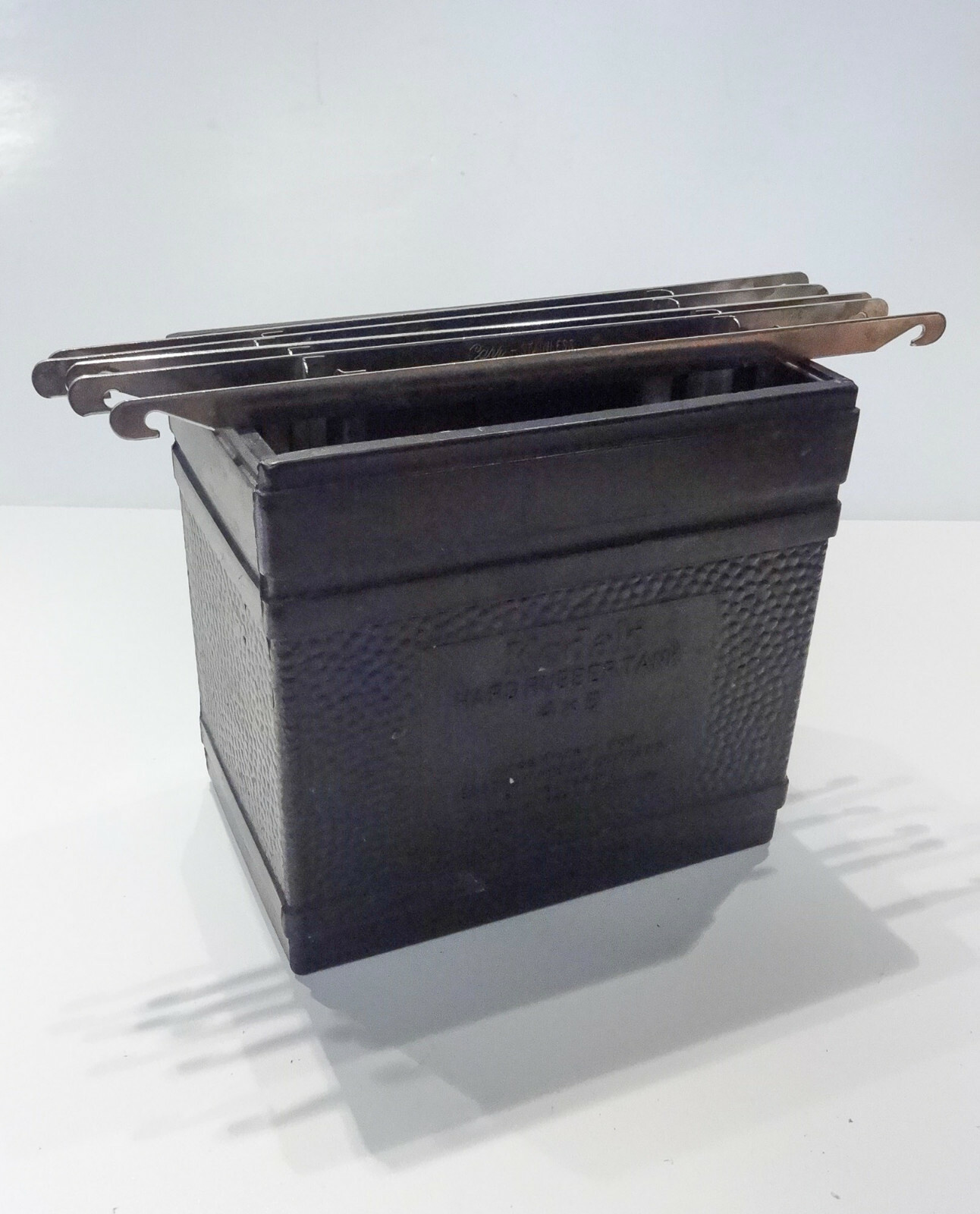 Kodak Hard Rubber Tank +  Five 2 1/4 x 3 1/4 hanging racks