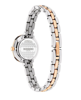 Pre-owned Missoni Womens  Petite Two Tone 25mm Bracelet Fashion Watch