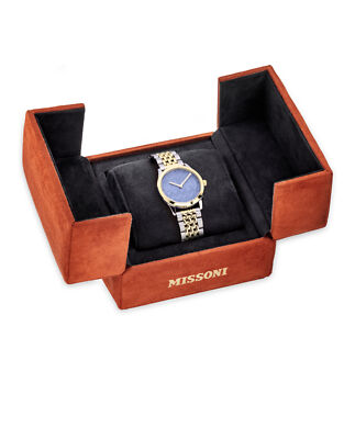 Pre-owned Missoni Womens Two Tone 34mm Bracelet Fashion Watch
