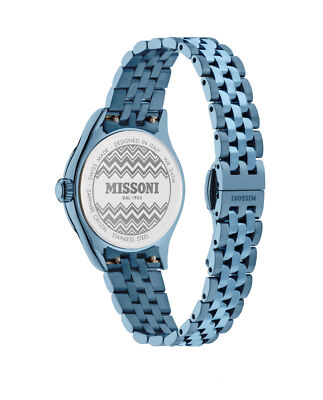 Pre-owned Missoni Womens  Classic Blue 34mm Bracelet Fashion Watch