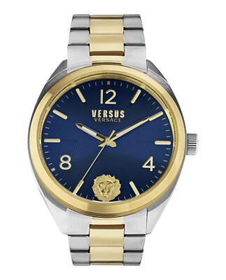 Versus Versace Мужские модные часы с двухцветным браслетом Lexington диаметром 44 мм