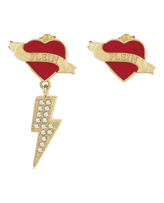 Philipp Plein Womens Plein Valentine Crystal Stud Earrings