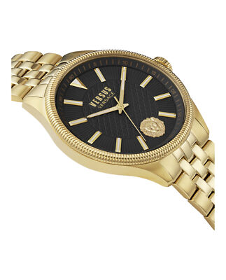 Pre-owned Versus Versace Mens Gold 45mm Bracelet Fashion Watch