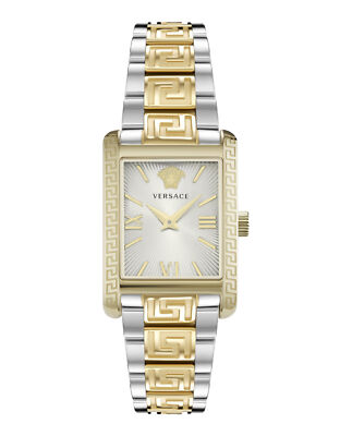 Pre-owned Versace Womens Tonneau Gold 23mm Bracelet Fashion Watch