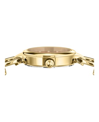 Pre-owned Versus Versace Womens Broadwood Petite Gold 26mm Bracelet Fashion Watch