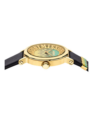 Pre-owned Missoni Womens  Melrose Ip Yellow Gold 36mm Strap Fashion Watch