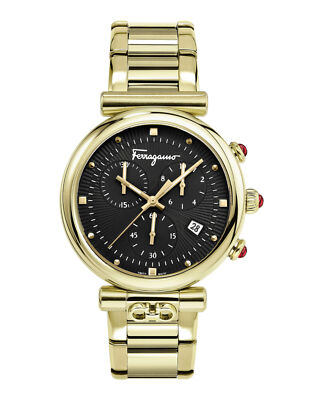 Pre-owned Ferragamo Womens  Ora Gold 40mm Bracelet Fashion Watch