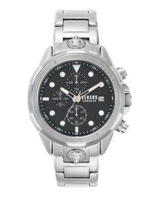 Модный браслет Versus Versace Mens 6e Arrondissement из нержавеющей стали диаметром 46 мм