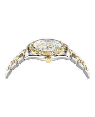 Pre-owned Philipp Plein Womens Queen Two Tone 36mm Bracelet Fashion Watch
