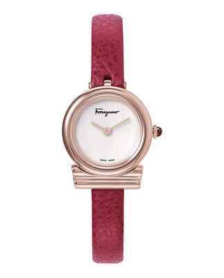 Модные часы Ferragamo Womens Gancini Rosegold с ремешком 22 мм