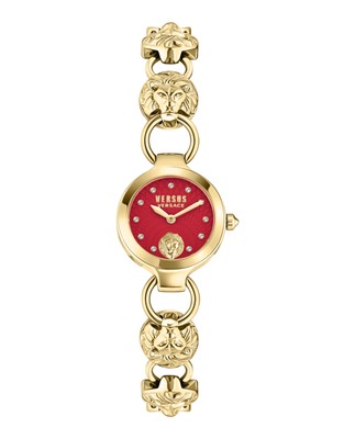 Pre-owned Versus Versace Womens Broadwood Petite Gold 26mm Bracelet Fashion Watch