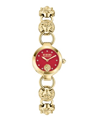 Pre-owned Versus Versace Womens Broadwood Petite Gold 26mm Bracelet Fashion Watch