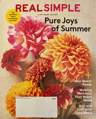 Real Simple Magazine July 2020 Easy Meals Beach Reads Walking Workouts 