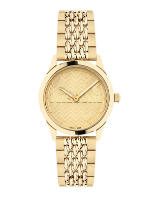 Pre-owned Missoni Womens  Zigzag Lover Gold 34mm Bracelet Fashion Watch
