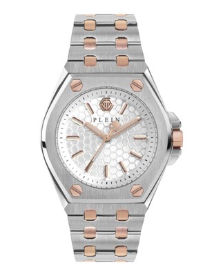 Модные часы Philipp Plein Womens Plein Extreme с двухцветным браслетом диаметром 38 мм