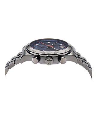 Pre-owned Versace Mens Hellenyium Ip Gunmetal 44mm Bracelet Fashion Watch