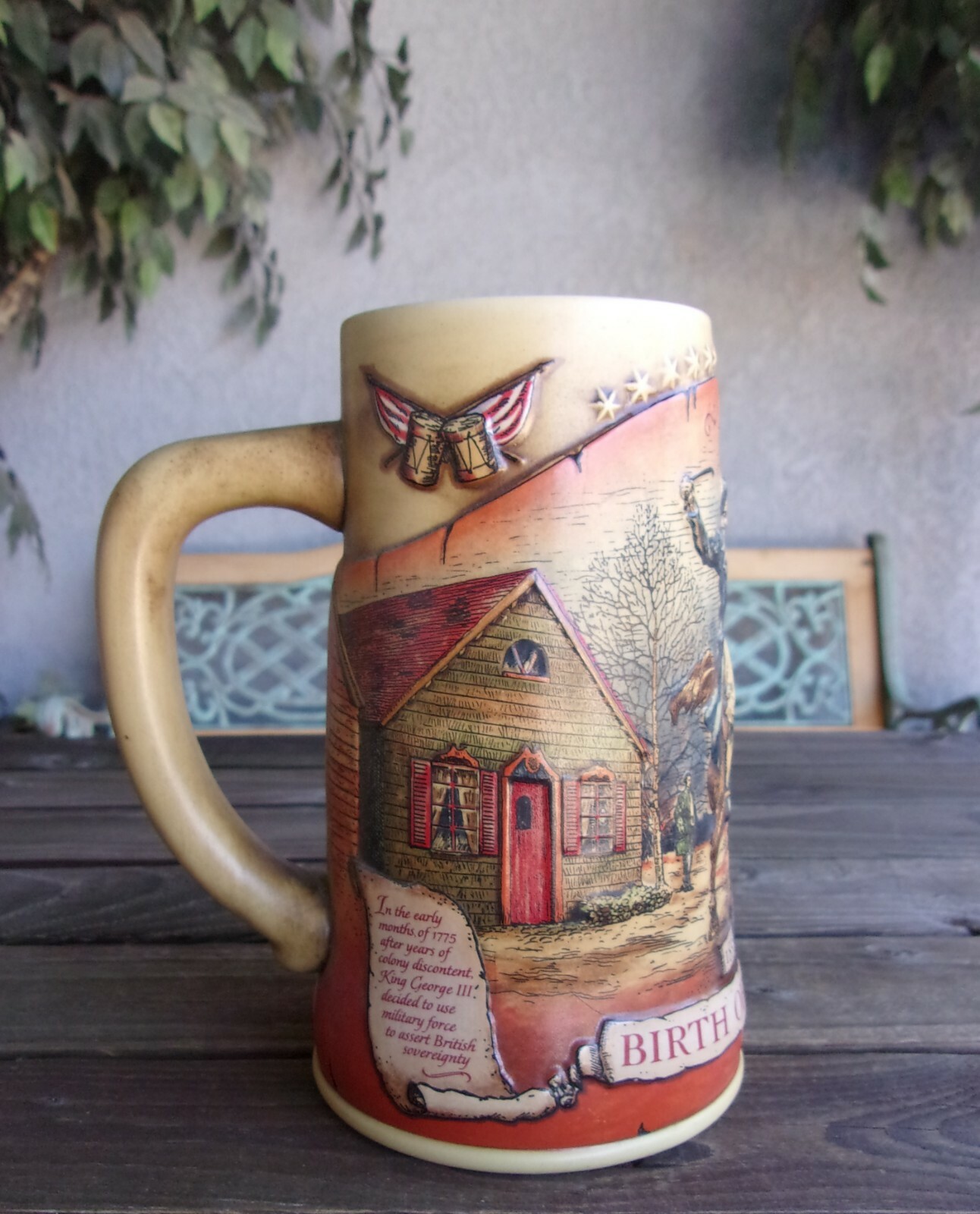 Miller High Life Beer Stein 1855-1991 Birth Of A Nation 1775